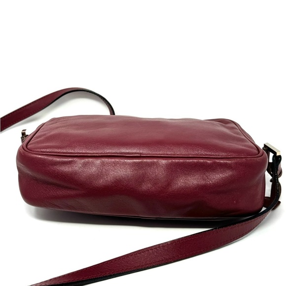 Delvaux Burgundy Leather Logo Crossbody Bag – Rare Vintage, Authentic - Picture 5 of 10